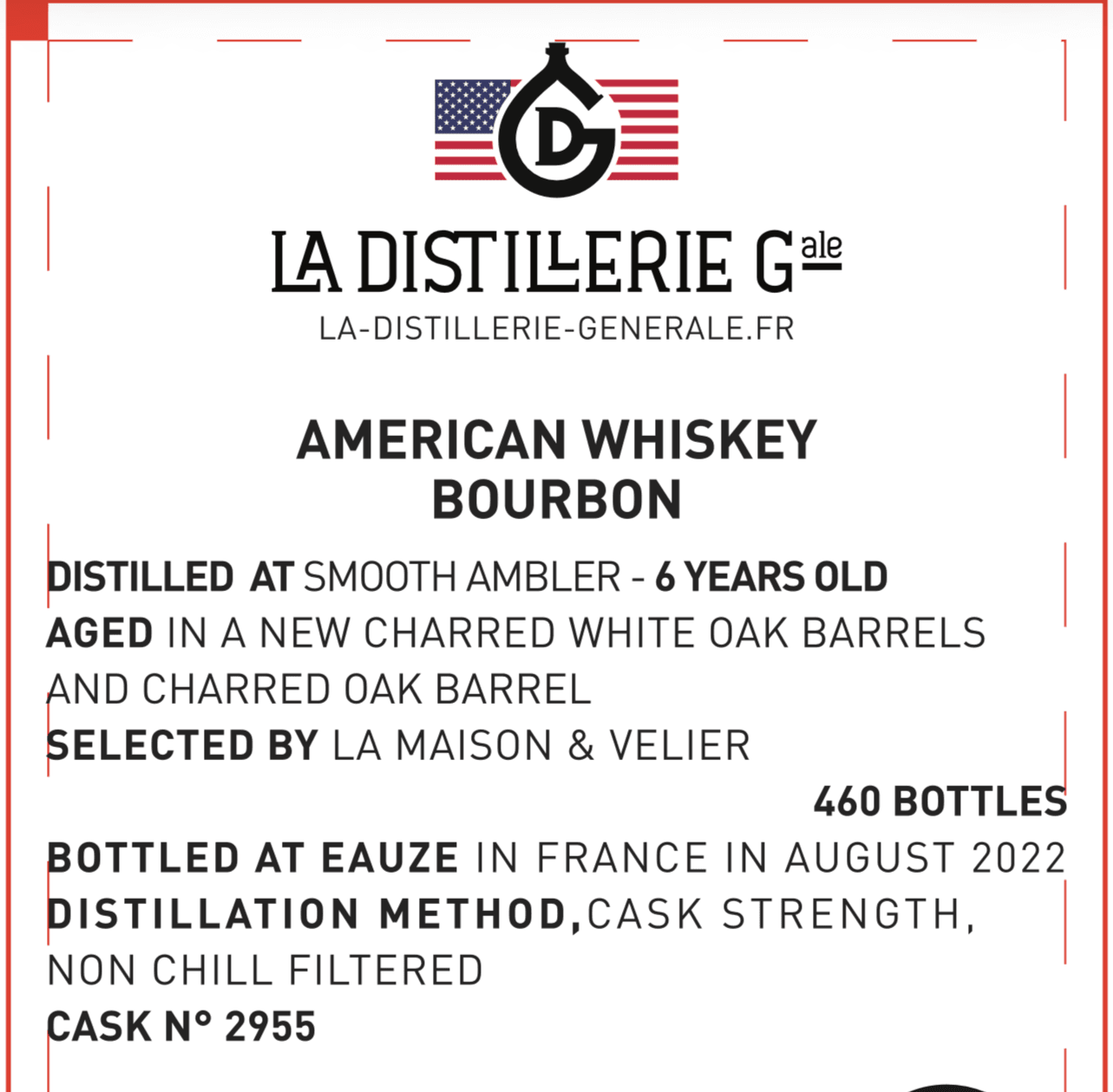 Smooth Ambler Single Barrel Bourbon Distillerie General