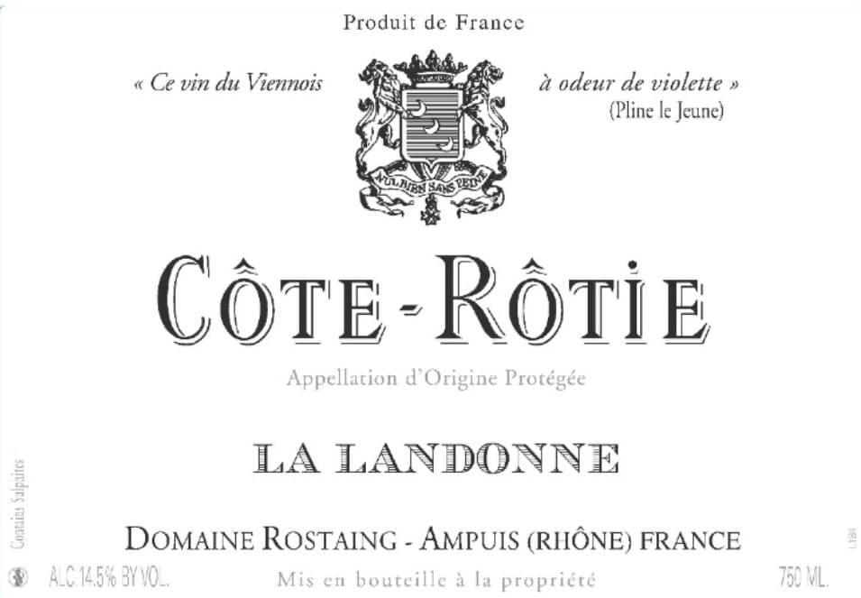 Domaine Rostaing/cote Rotie. La Landonne