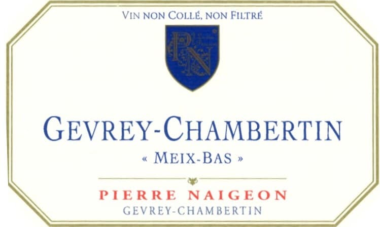 Pierre Naigeon Dom Des Astrelles/gevrey Meix Bas