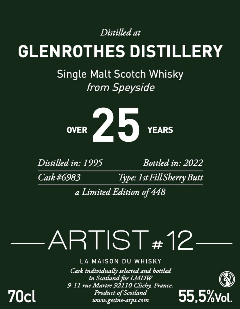 Glenrothes 1995 Over 25 Artist #12