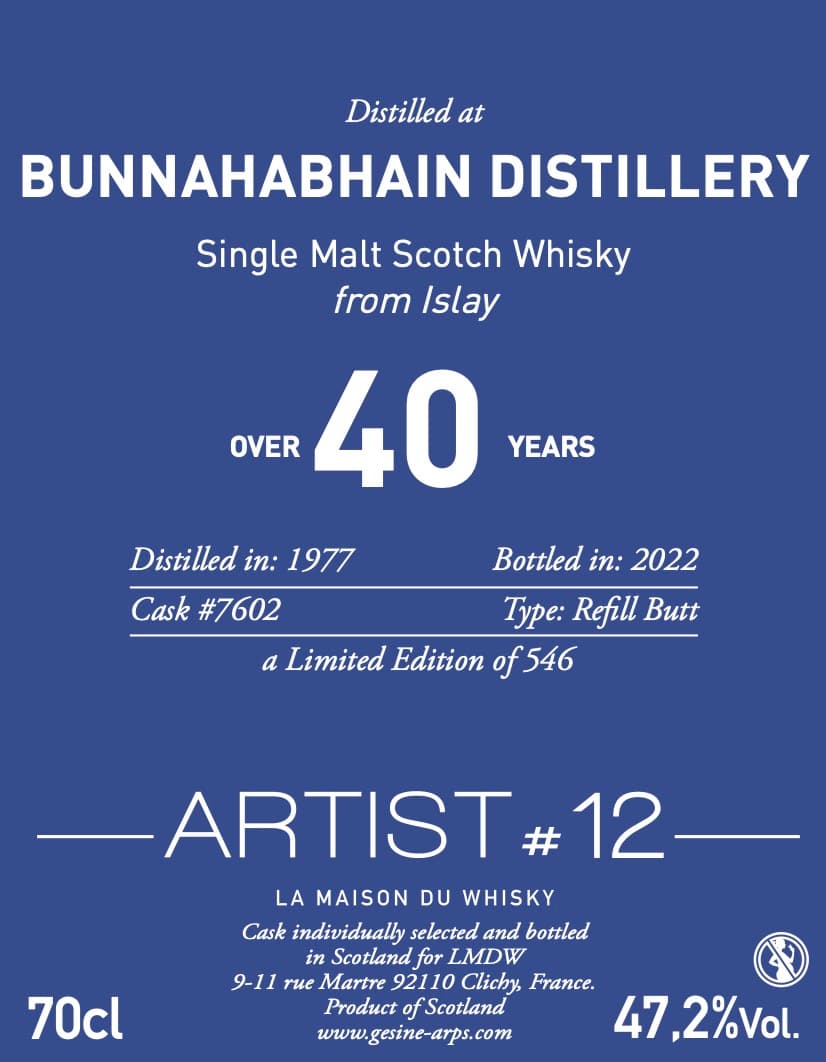 Bunnahabhain 1977 Over 40 Artist #12