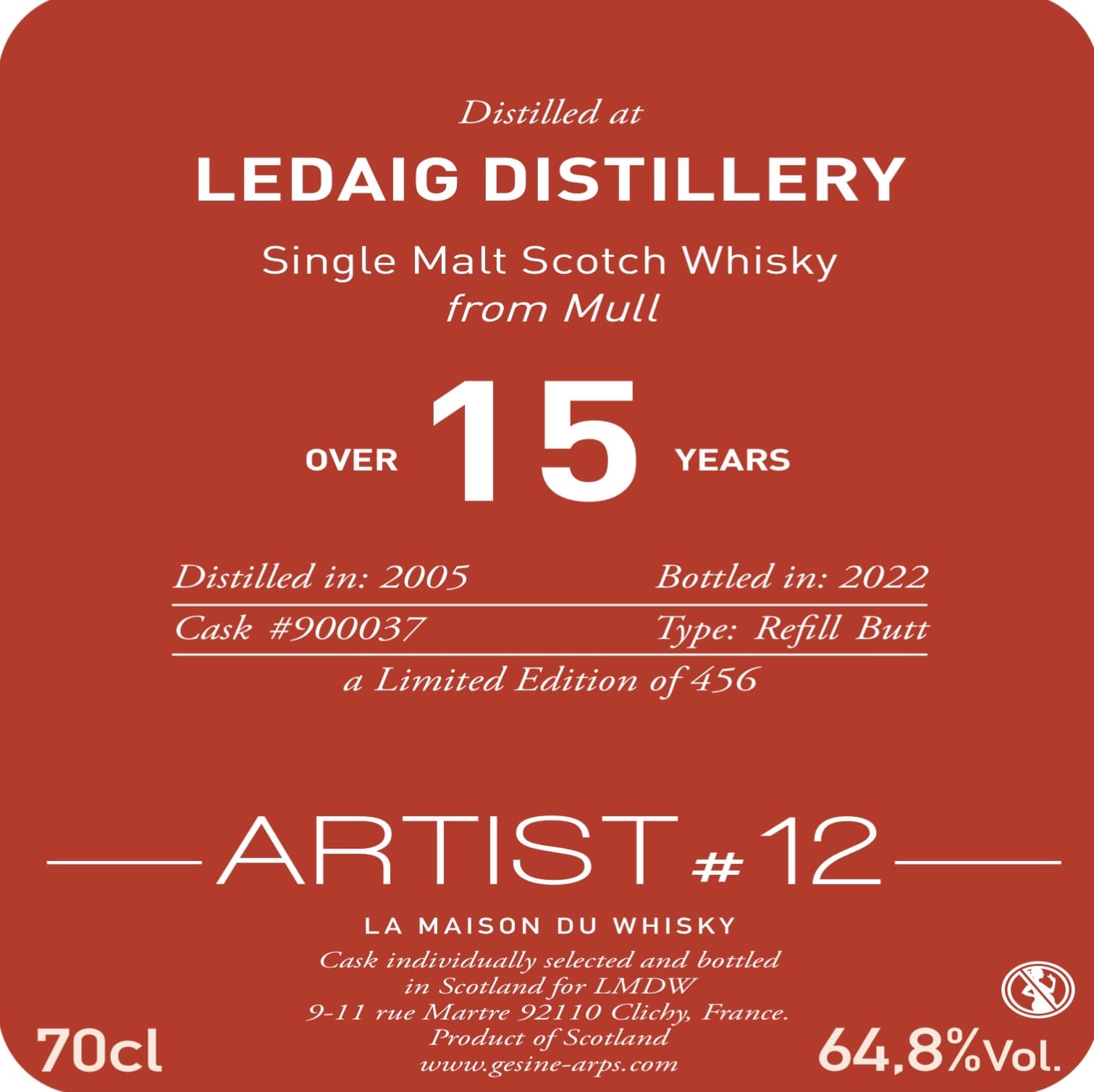Ledaig 2005 Over 15 Artist #12