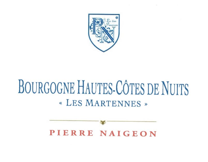 Pierre Naigeon Dom Des Astrelles/haute Côte De Nuit Blanco Les Martennes